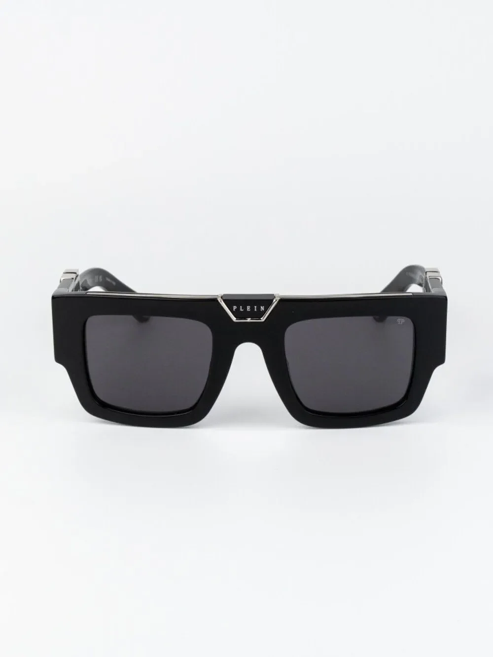 Philipp Plein Men Sunglasses Black Grey Square SPP092M 700Y NEW AUTHENTIC